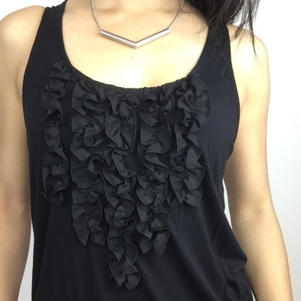 Black Ruffles Tank Top - Picture 4 of 4